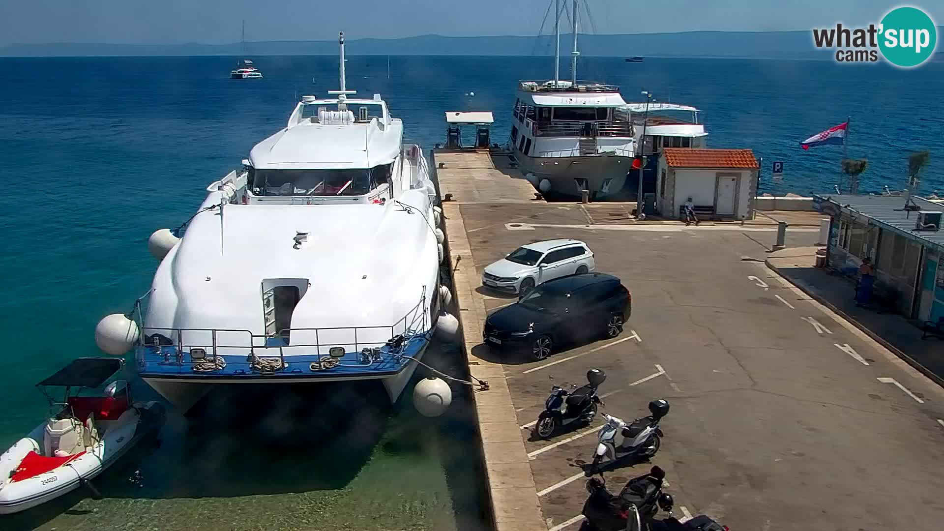 Webcam Bol centre-ville & marina – Vue en direct depuis Bol, île de Brač