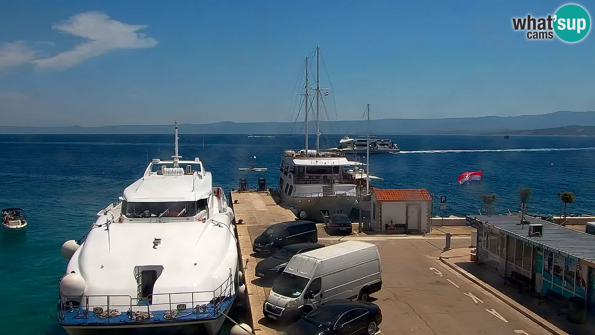 Webcam Bol centre-ville & marina – Vue en direct depuis Bol, île de Brač