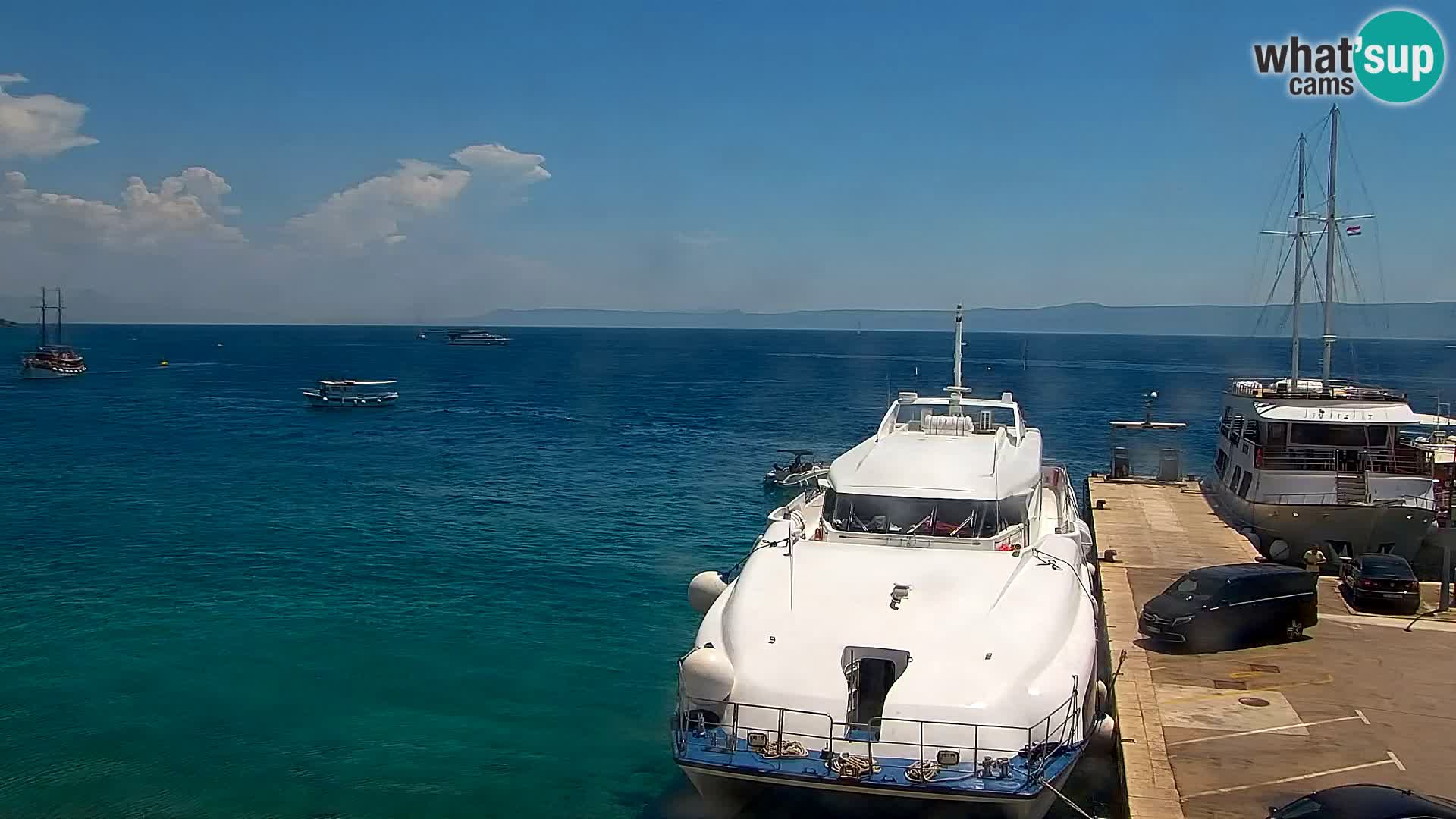 Webcam Bol centre-ville & marina – Vue en direct depuis Bol, île de Brač