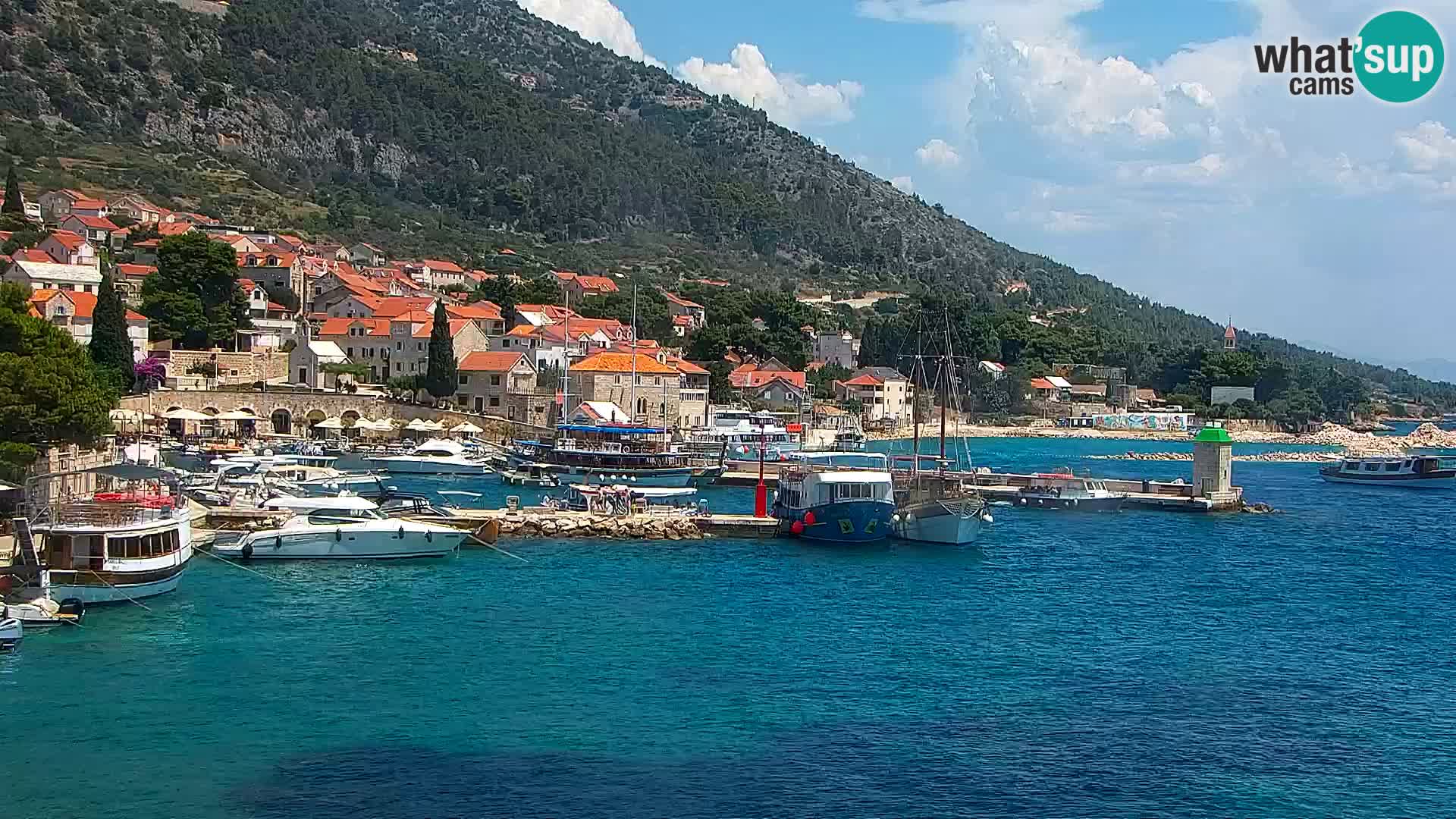 Webcam Bol centre-ville & marina – Vue en direct depuis Bol, île de Brač