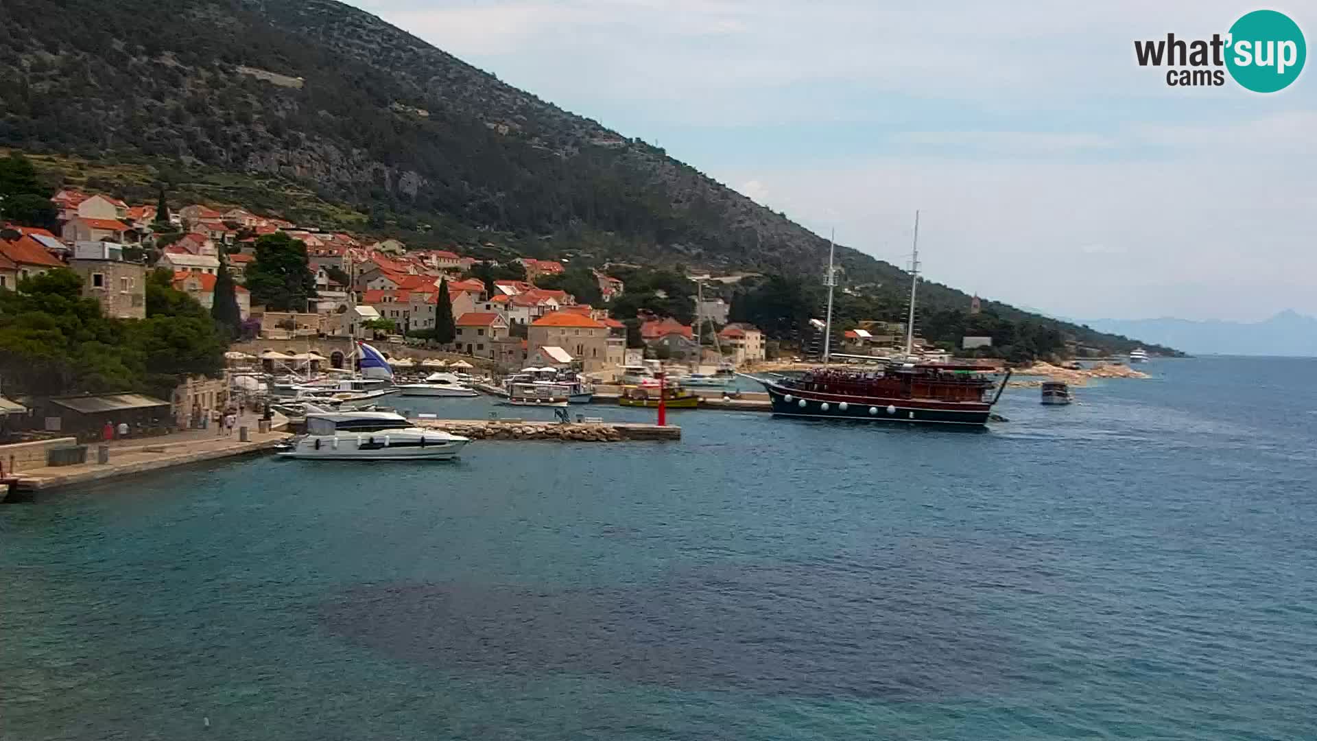 Webcam Bol centre-ville & marina – Vue en direct depuis Bol, île de Brač