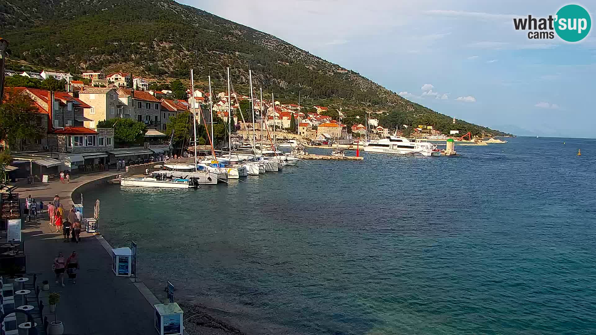 Webcam Bol centre-ville & marina – Vue en direct depuis Bol, île de Brač