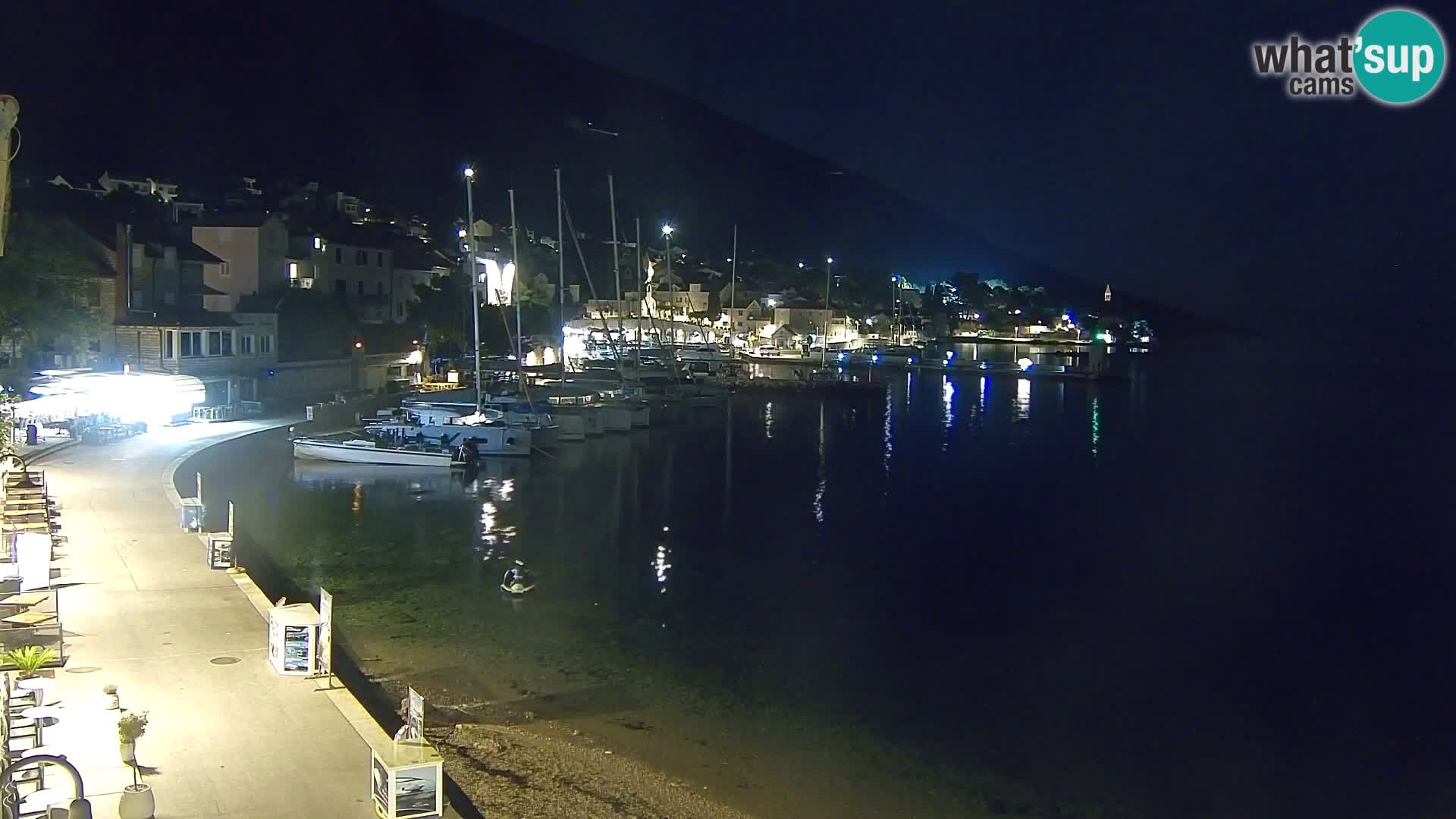 Spletna kamera Bol – Center mesta in marina v živo