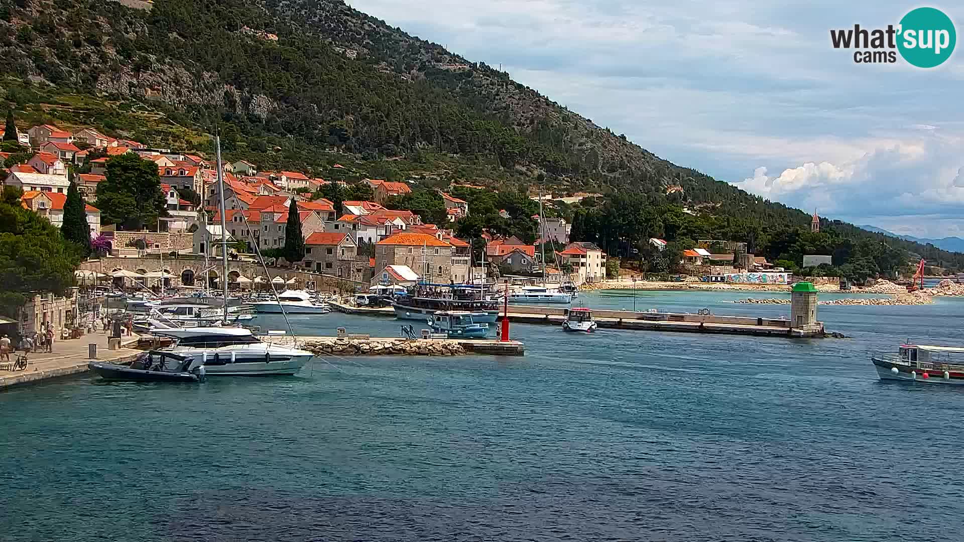 Webcam Bol centre-ville & marina – Vue en direct depuis Bol, île de Brač
