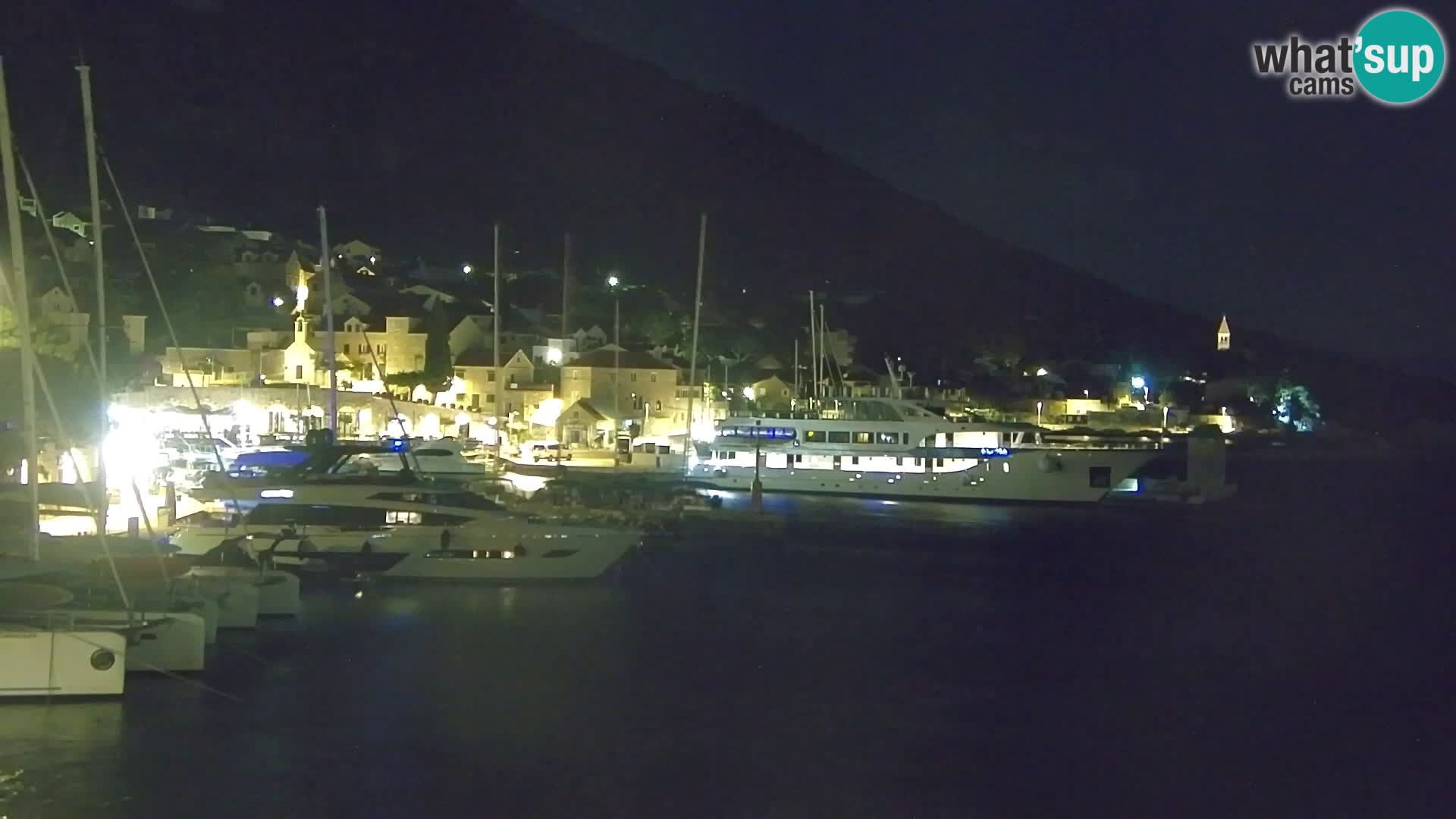 Spletna kamera Bol – Center mesta in marina v živo