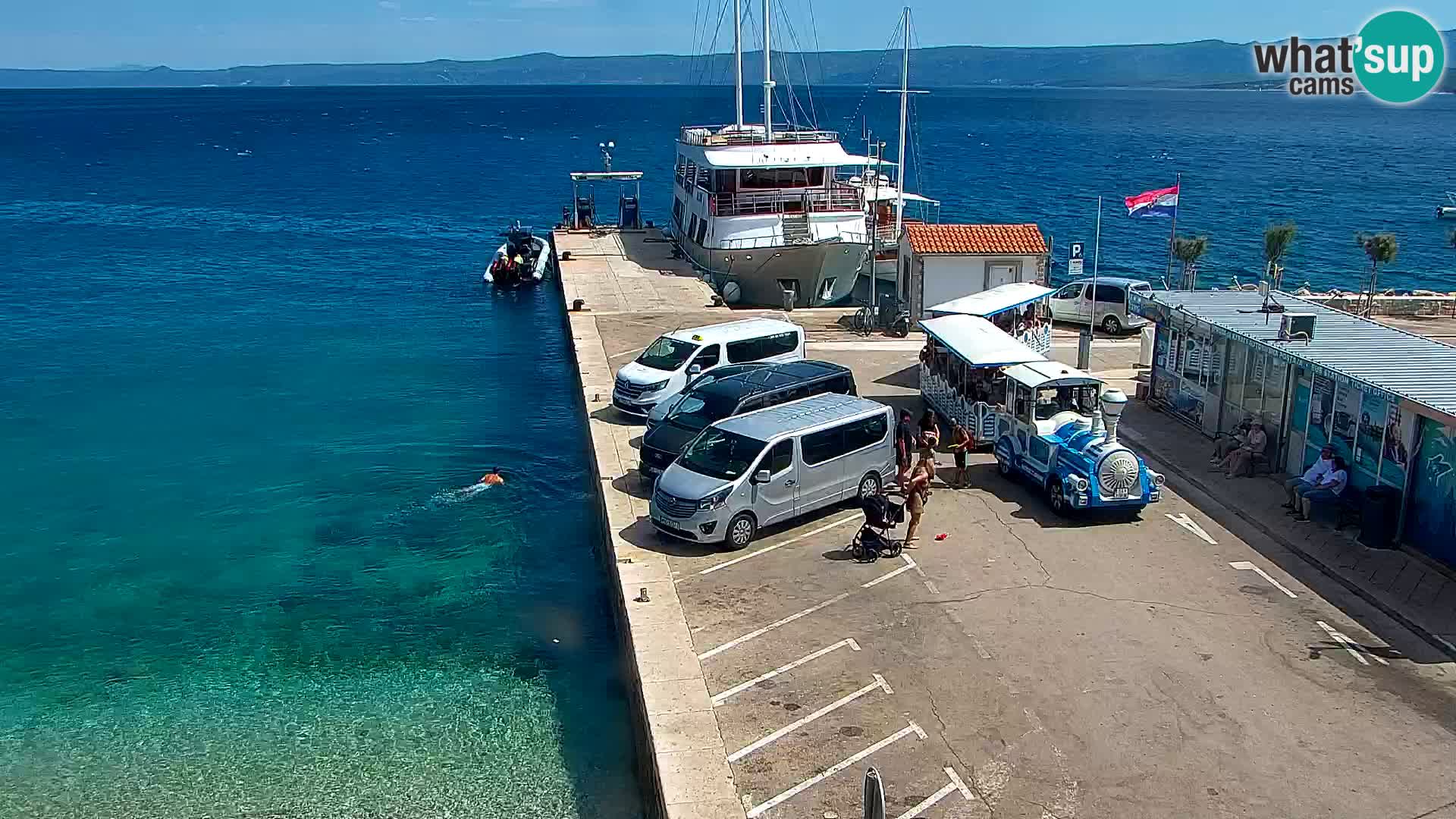 Webcam Bol Centre-Ville & Marina – Vue en direct depuis Bol, île de Brač