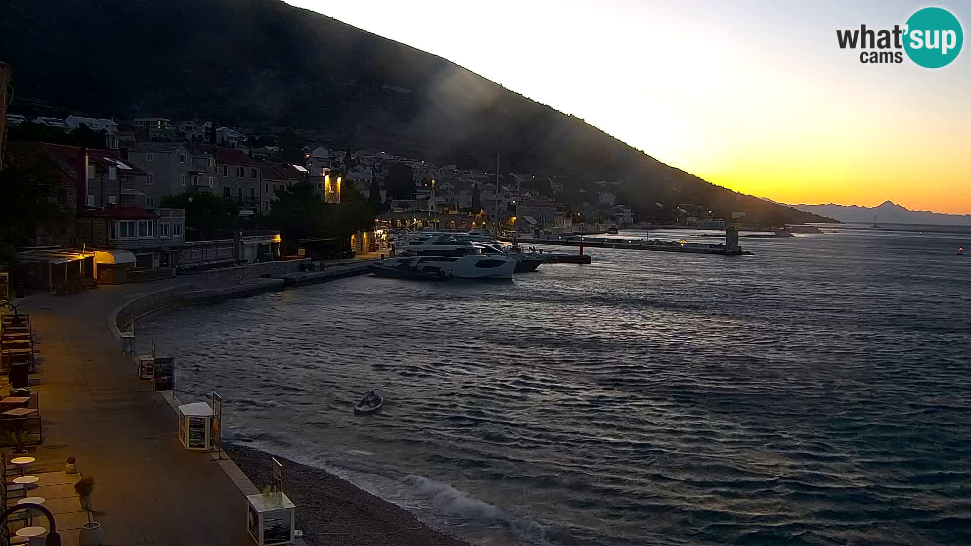 Webcam Bol centre-ville & marina – Vue en direct depuis Bol, île de Brač