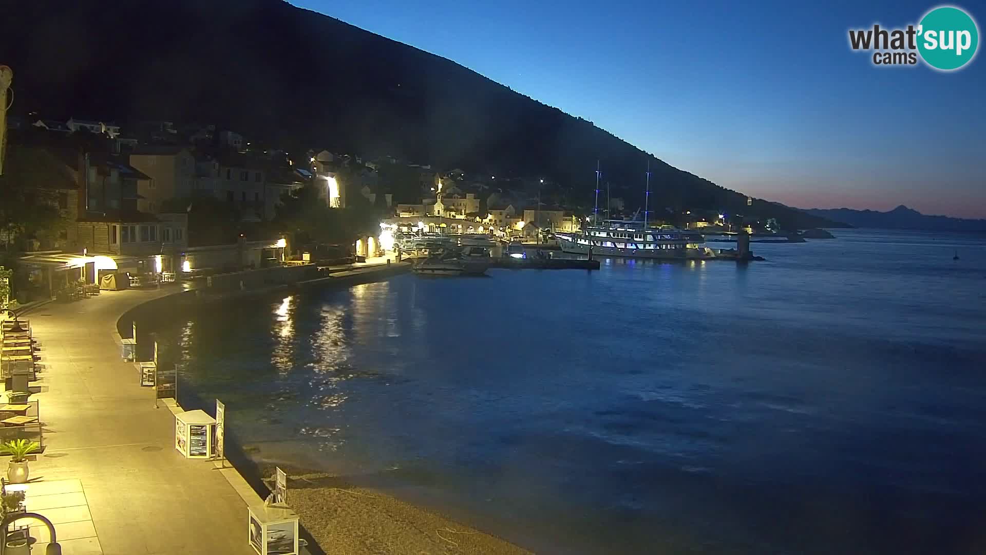 Webcam Bol centre-ville & marina – Vue en direct depuis Bol, île de Brač