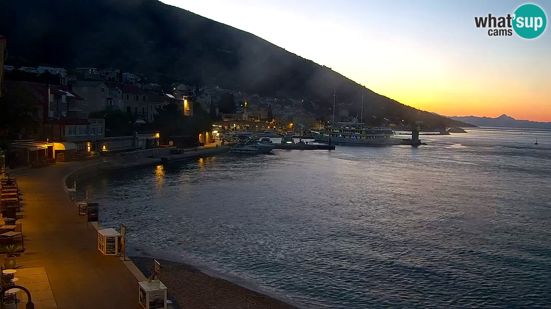Webcam Bol centre-ville & marina – Vue en direct depuis Bol, île de Brač