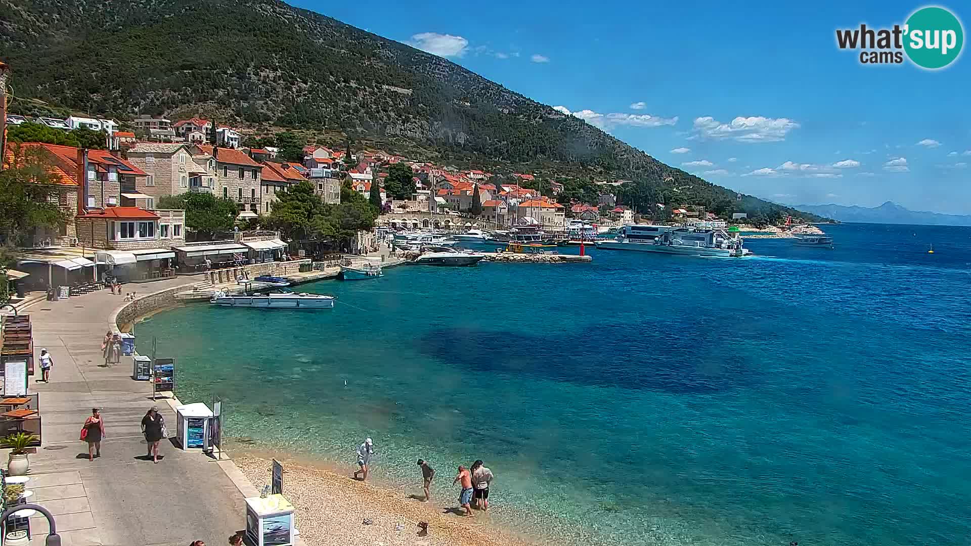 Webcam Bol Centre-Ville & Marina – Vue en direct depuis Bol, île de Brač