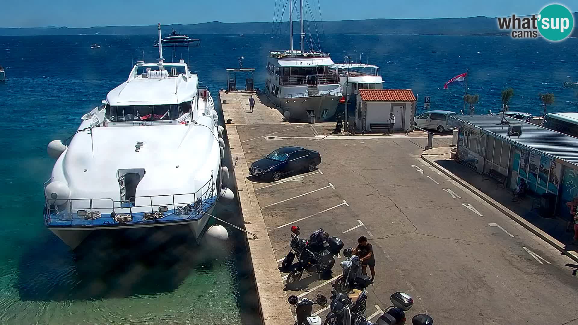 Webcam Bol centre-ville & marina – Vue en direct depuis Bol, île de Brač