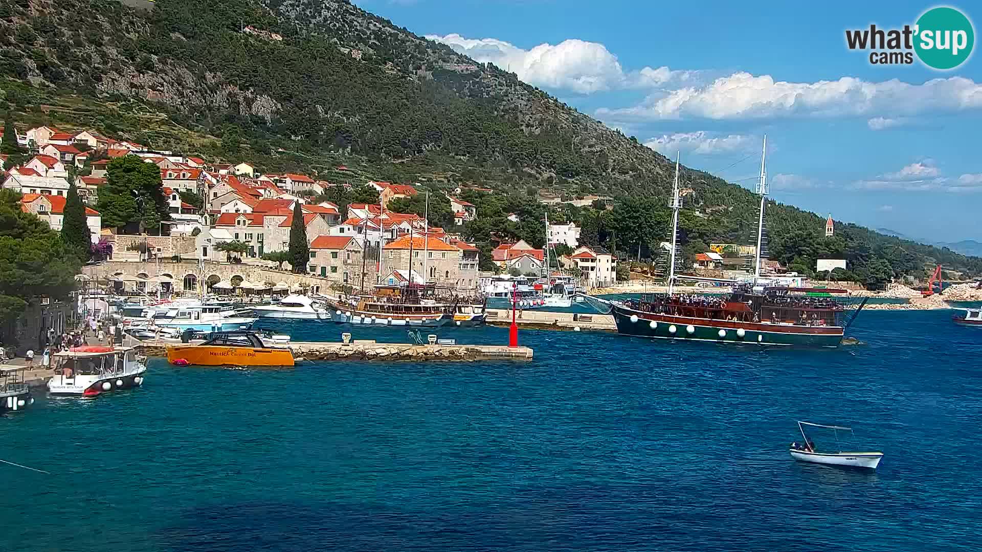 Webcam Bol centre-ville & marina – Vue en direct depuis Bol, île de Brač
