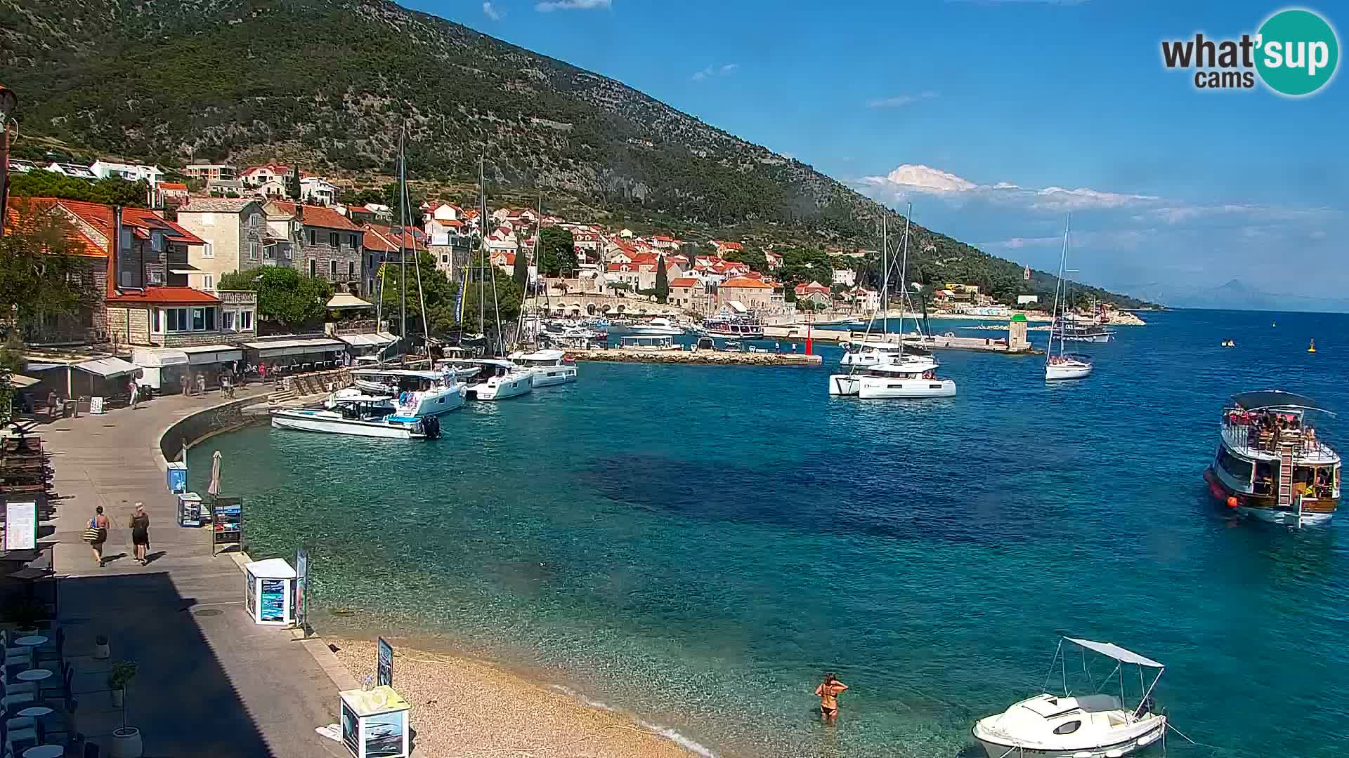 Webcam Bol Centre-Ville & Marina – Vue en direct depuis Bol, île de Brač