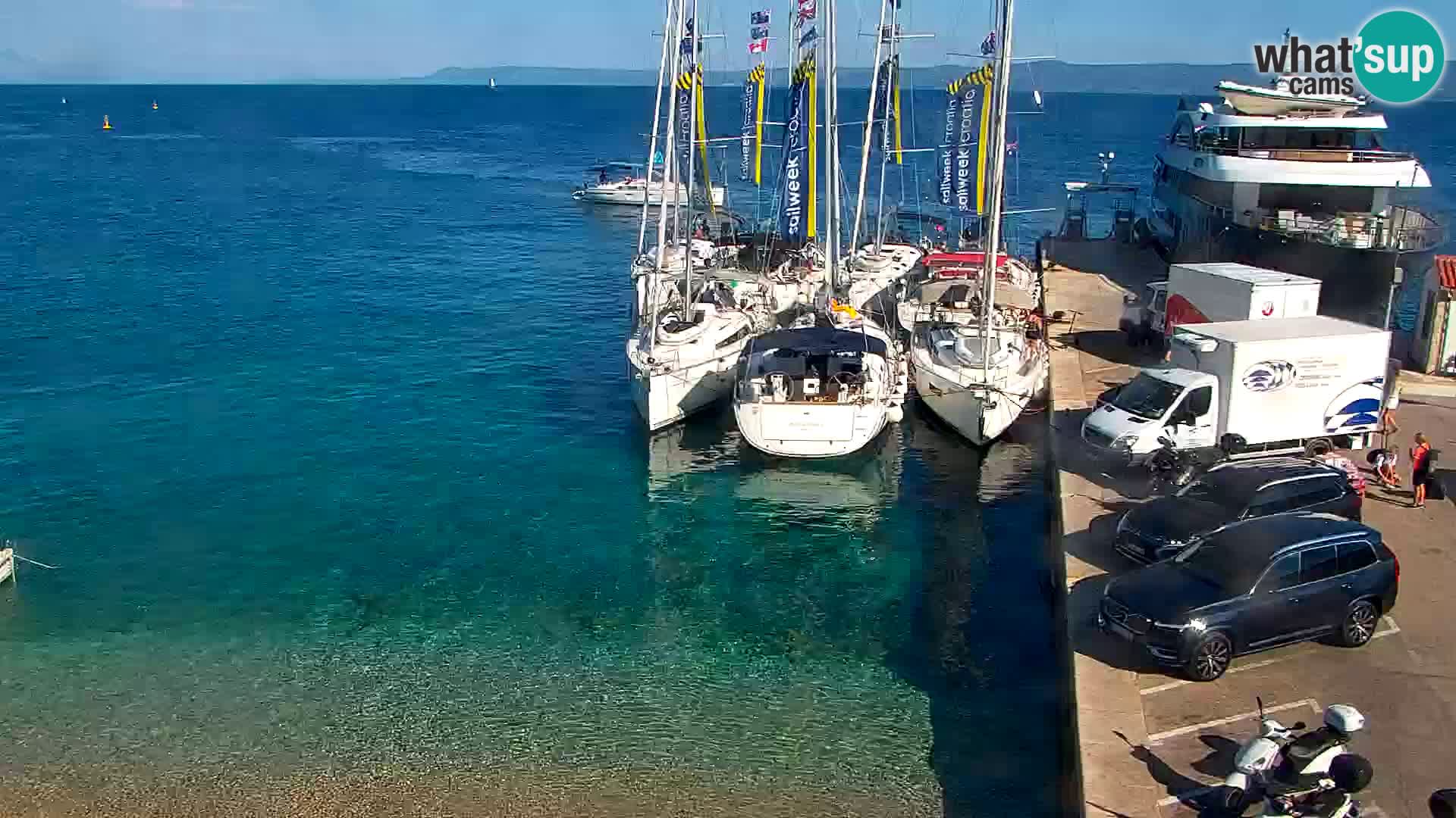 Webcam Bol Centre-Ville & Marina – Vue en direct depuis Bol, île de Brač