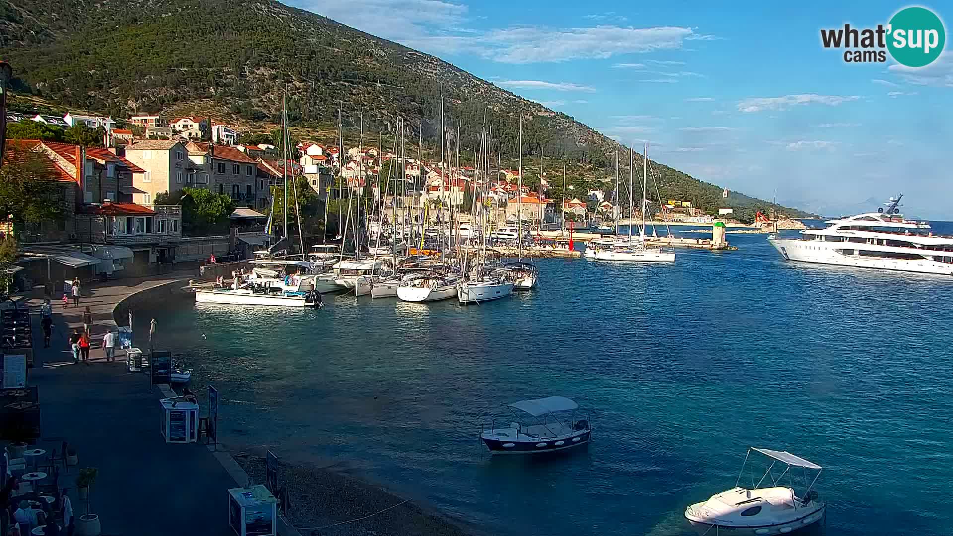 Webcam Bol Centre-Ville & Marina – Vue en direct depuis Bol, île de Brač