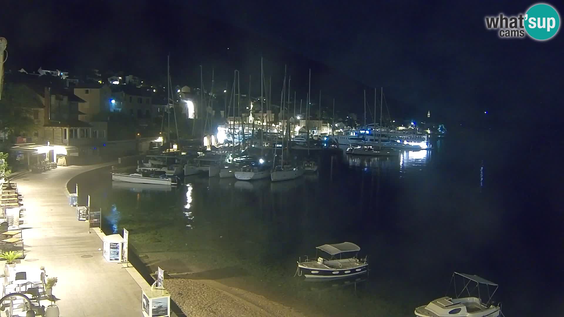 Spletna kamera Bol – Center mesta in marina v živo