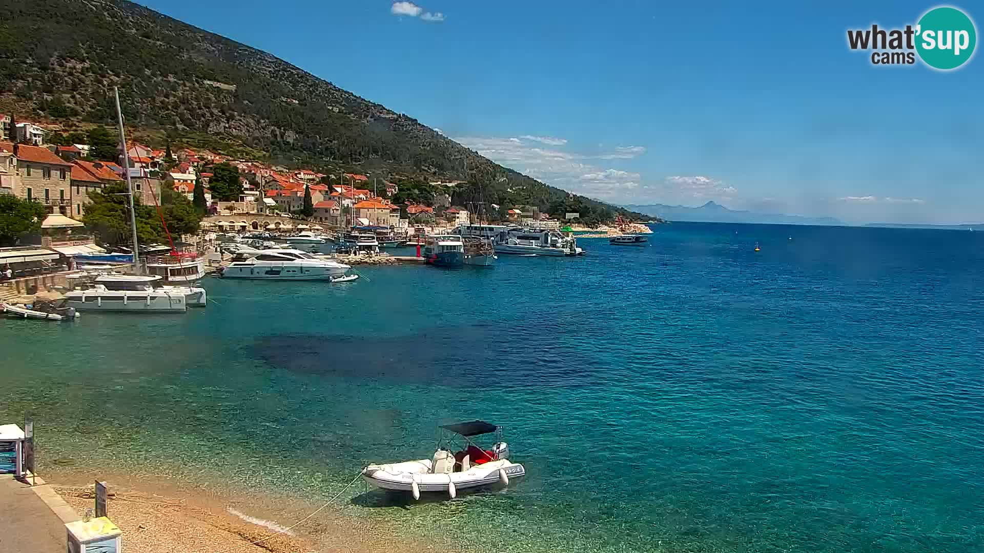 Webcam Bol Centre-Ville & Marina – Vue en direct depuis Bol, île de Brač