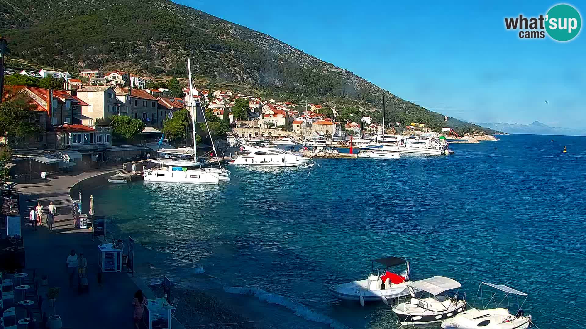 Webcam Bol Centre-Ville & Marina – Vue en direct depuis Bol, île de Brač