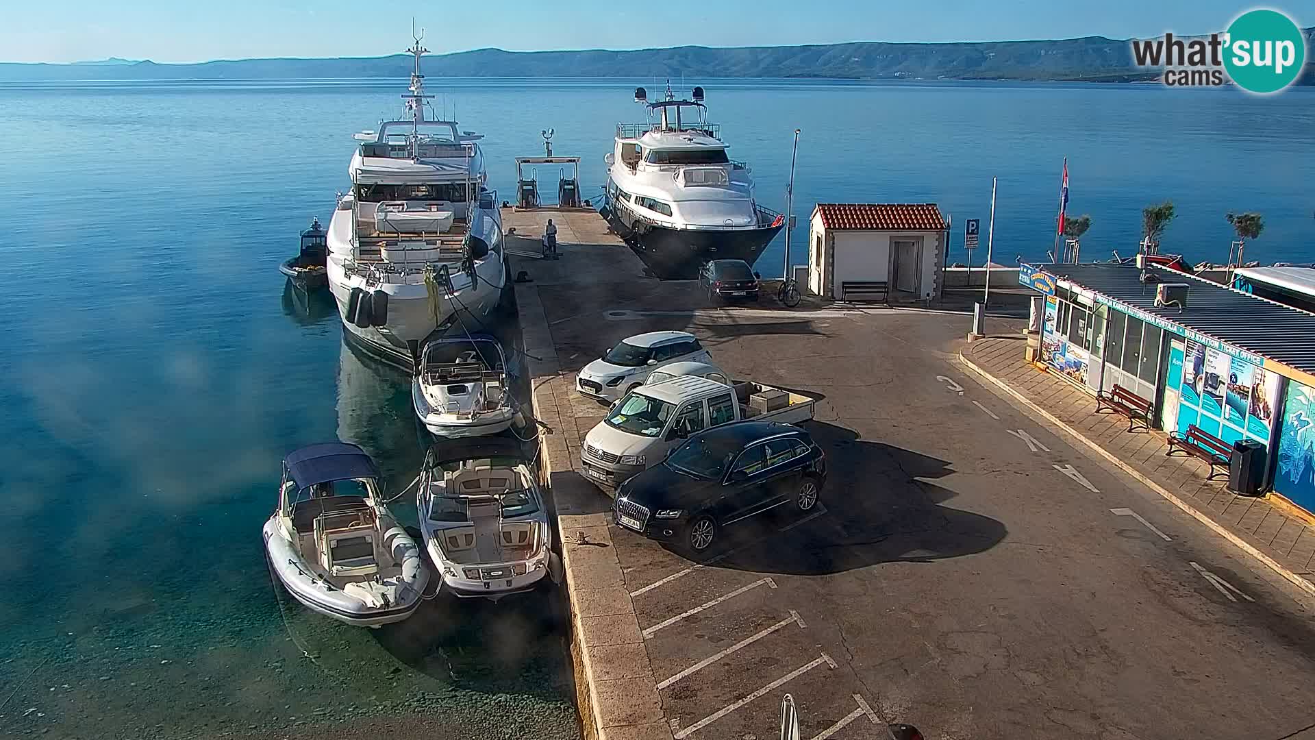 Webcam Bol Centre-Ville & Marina – Vue en direct depuis Bol, île de Brač