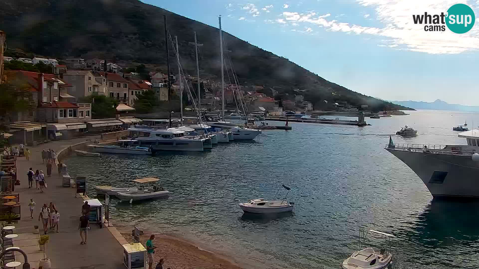 Webcam Bol centre-ville & marina – Vue en direct depuis Bol, île de Brač