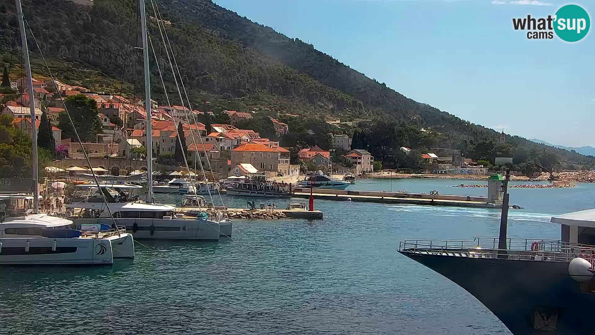 Webcam Bol centre-ville & marina – Vue en direct depuis Bol, île de Brač