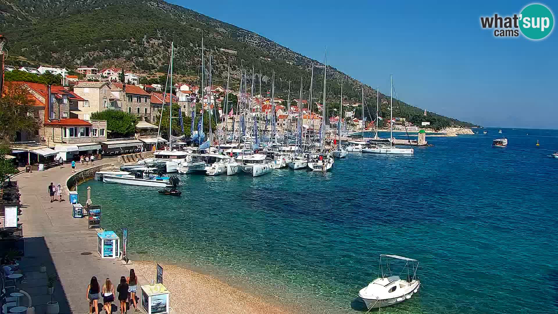 Webcam Bol centre-ville & marina – Vue en direct depuis Bol, île de Brač