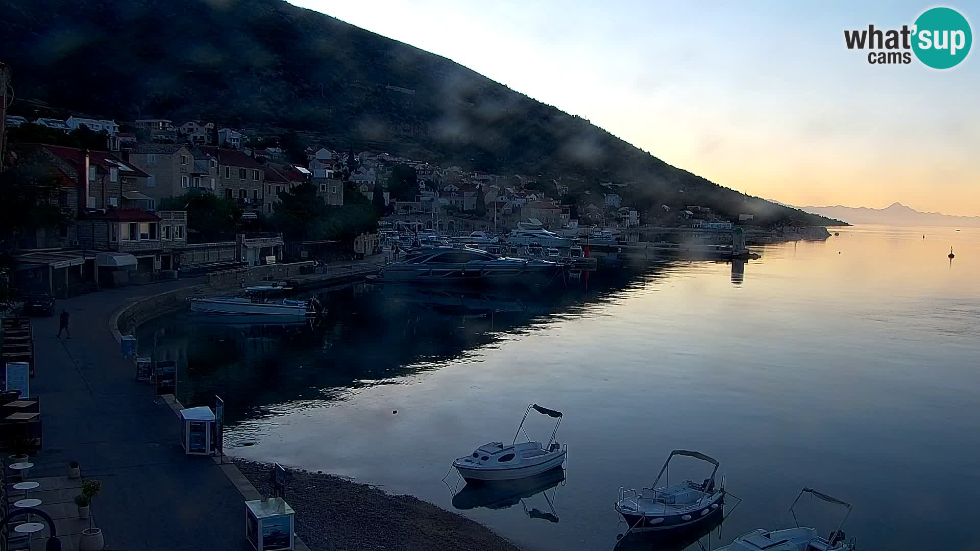Spletna kamera Bol – Center mesta in marina v živo