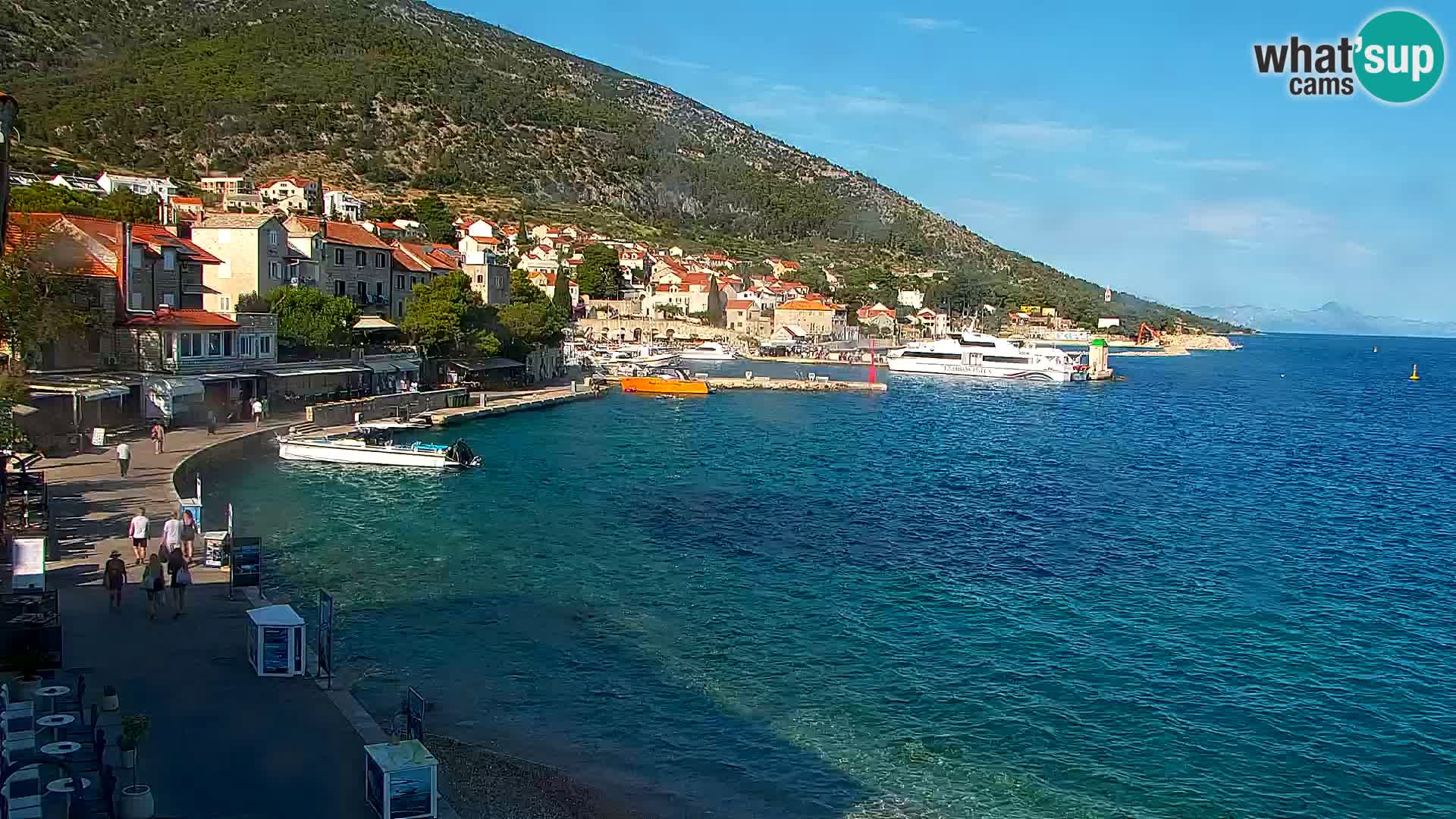Webcam Bol centre-ville & marina – Vue en direct depuis Bol, île de Brač