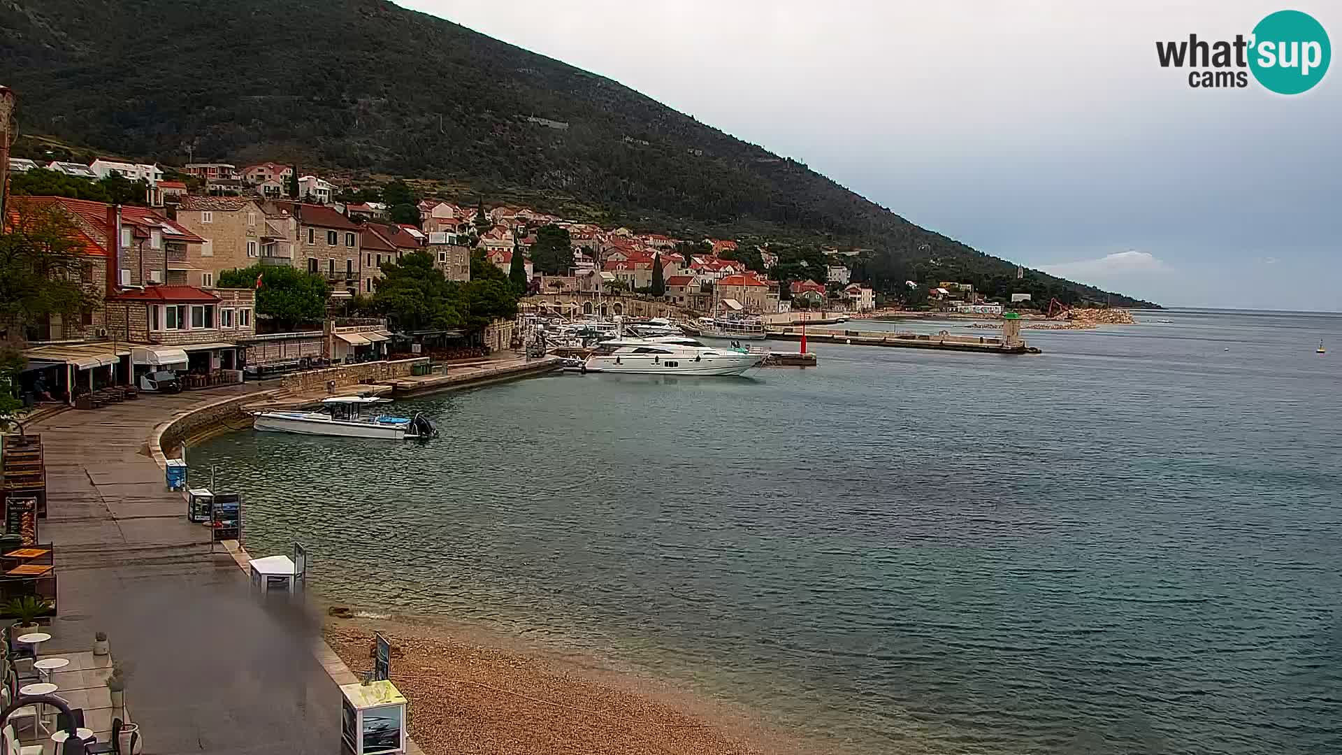 Webcam Bol centre-ville & marina – Vue en direct depuis Bol, île de Brač