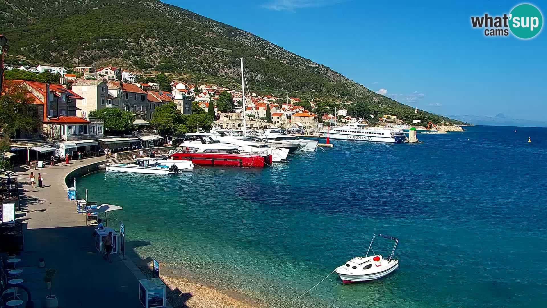 Webcam Bol Centro e Marina – Vista live dal porto di Bol