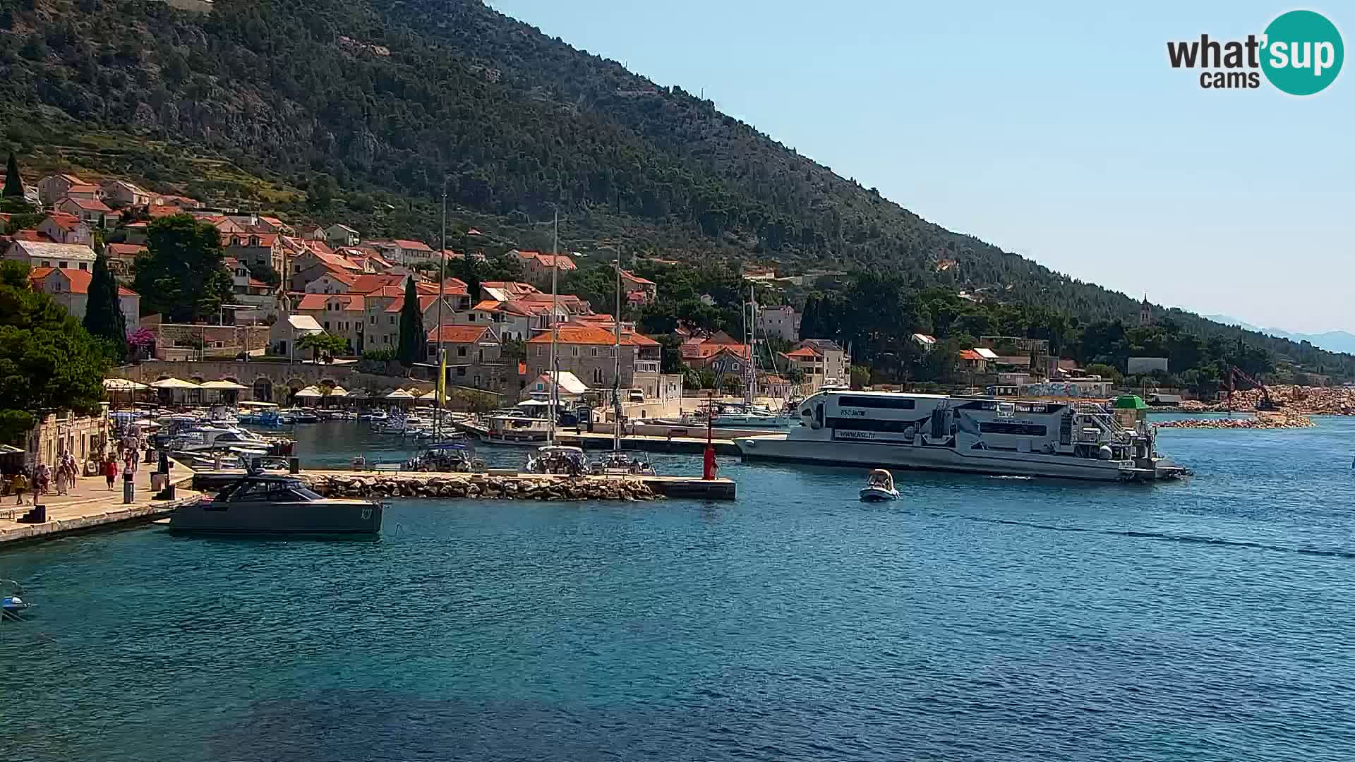 Webcam Bol centre-ville & marina – Vue en direct depuis Bol, île de Brač