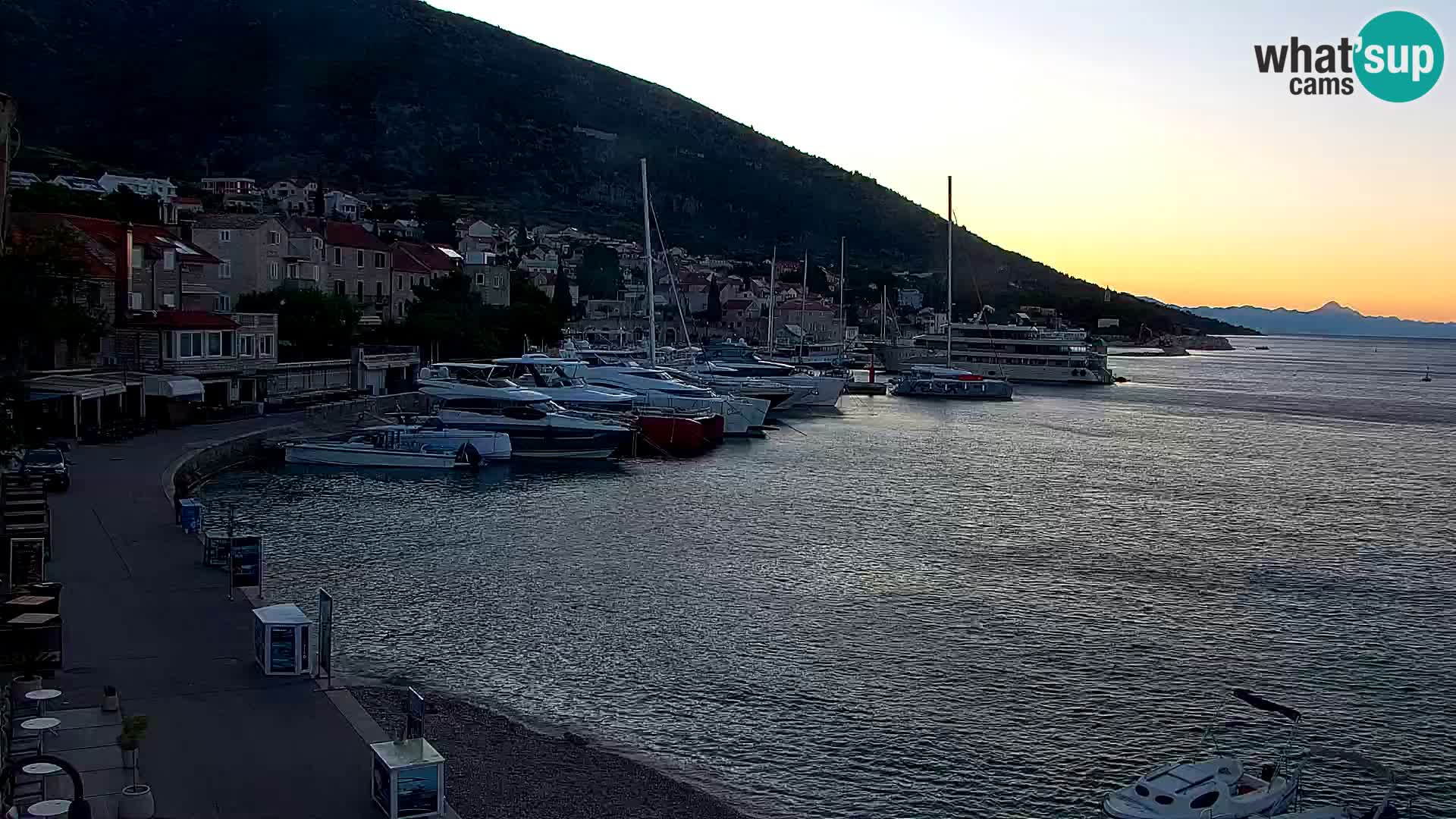 Webcam Bol centre-ville & marina – Vue en direct depuis Bol, île de Brač