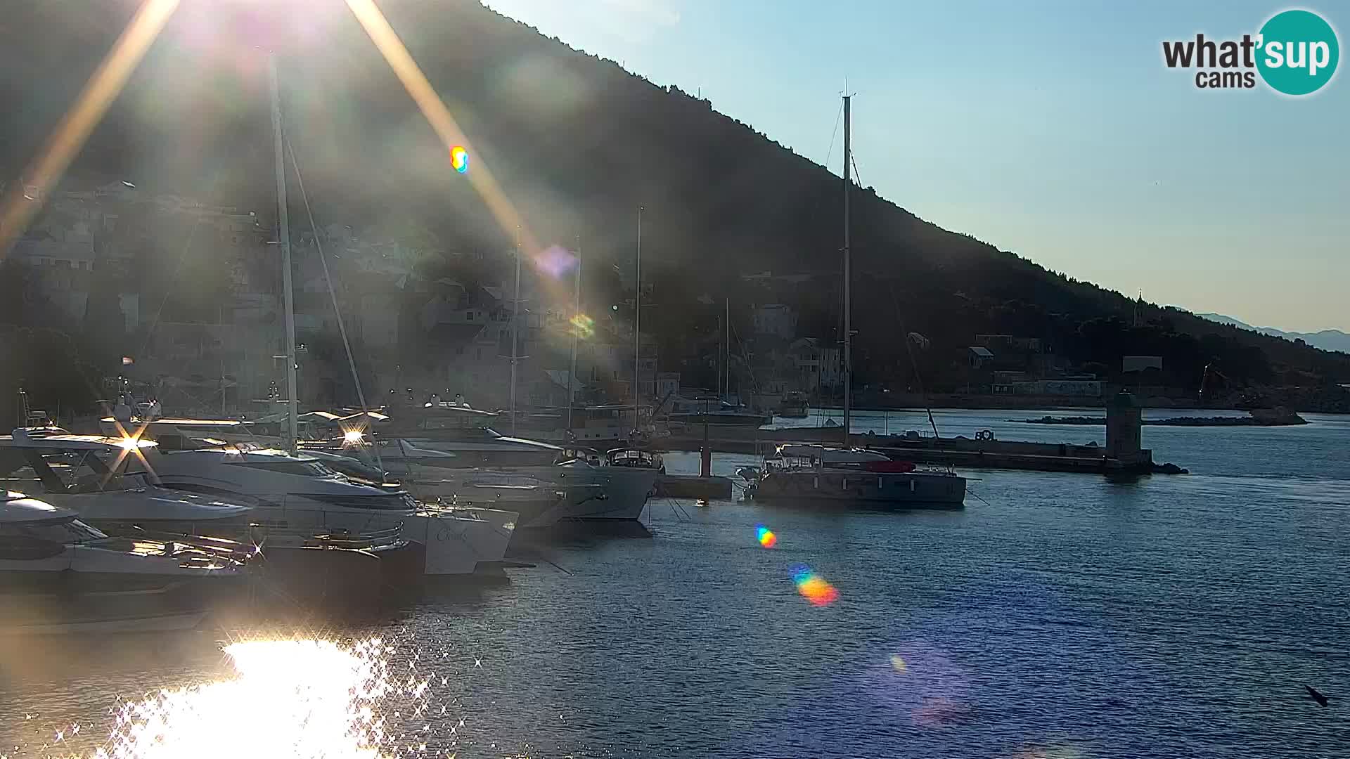 Webcam Bol centre-ville & marina – Vue en direct depuis Bol, île de Brač