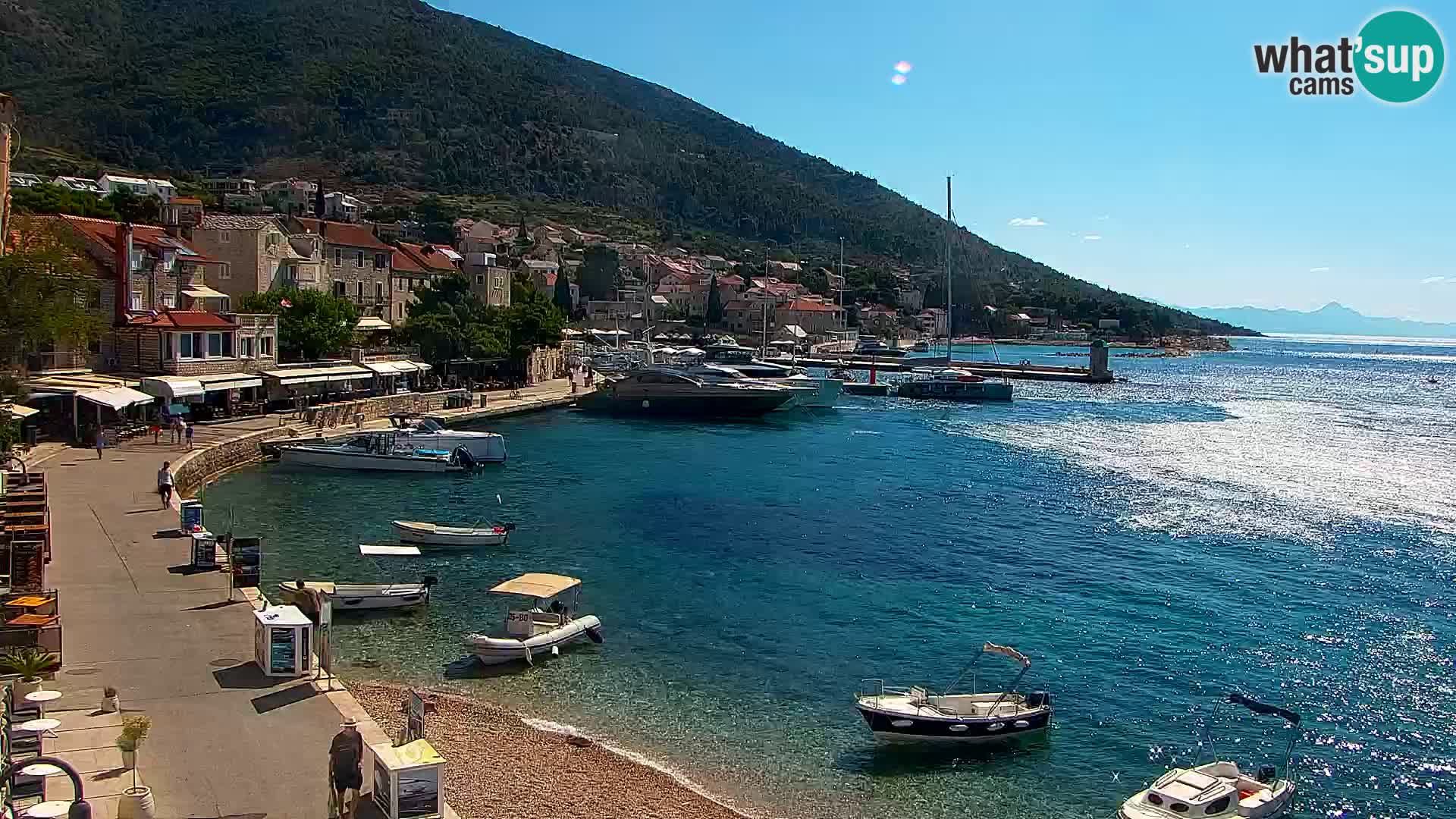 Webcam Bol centre-ville & marina – Vue en direct depuis Bol, île de Brač