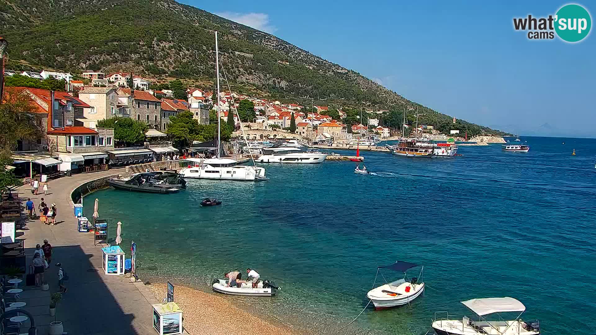Webcam Bol centre-ville & marina – Vue en direct depuis Bol, île de Brač