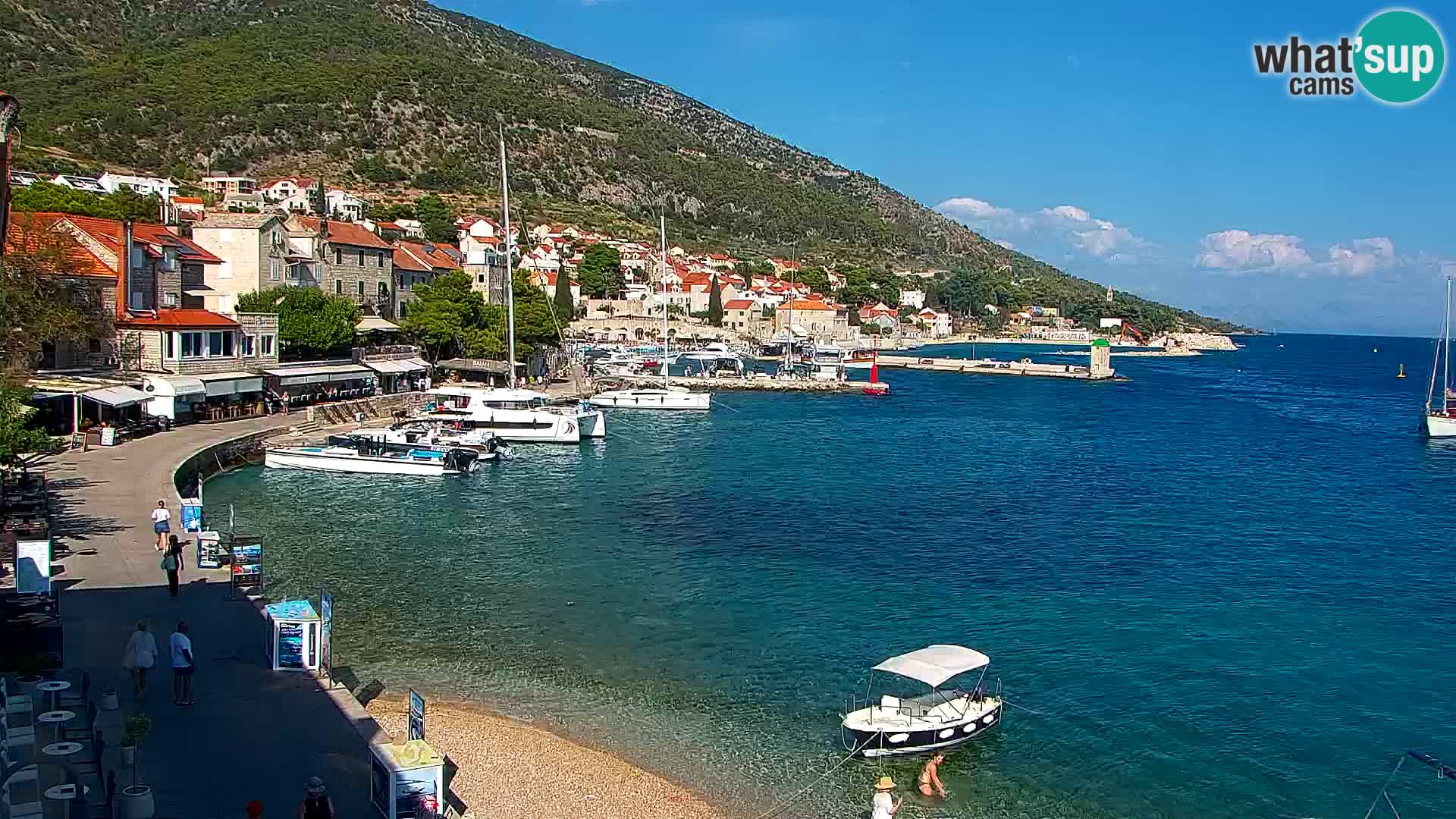 Webcam Bol centre-ville & marina – Vue en direct depuis Bol, île de Brač