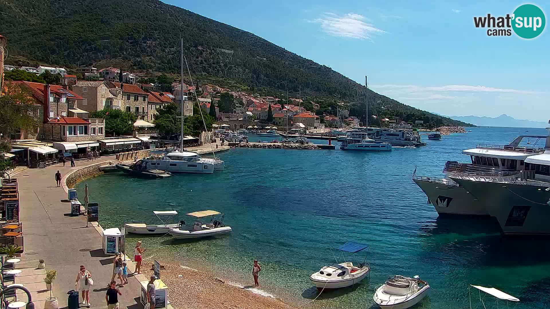 Webcam Bol Centre-Ville & Marina – Vue en direct depuis Bol, île de Brač