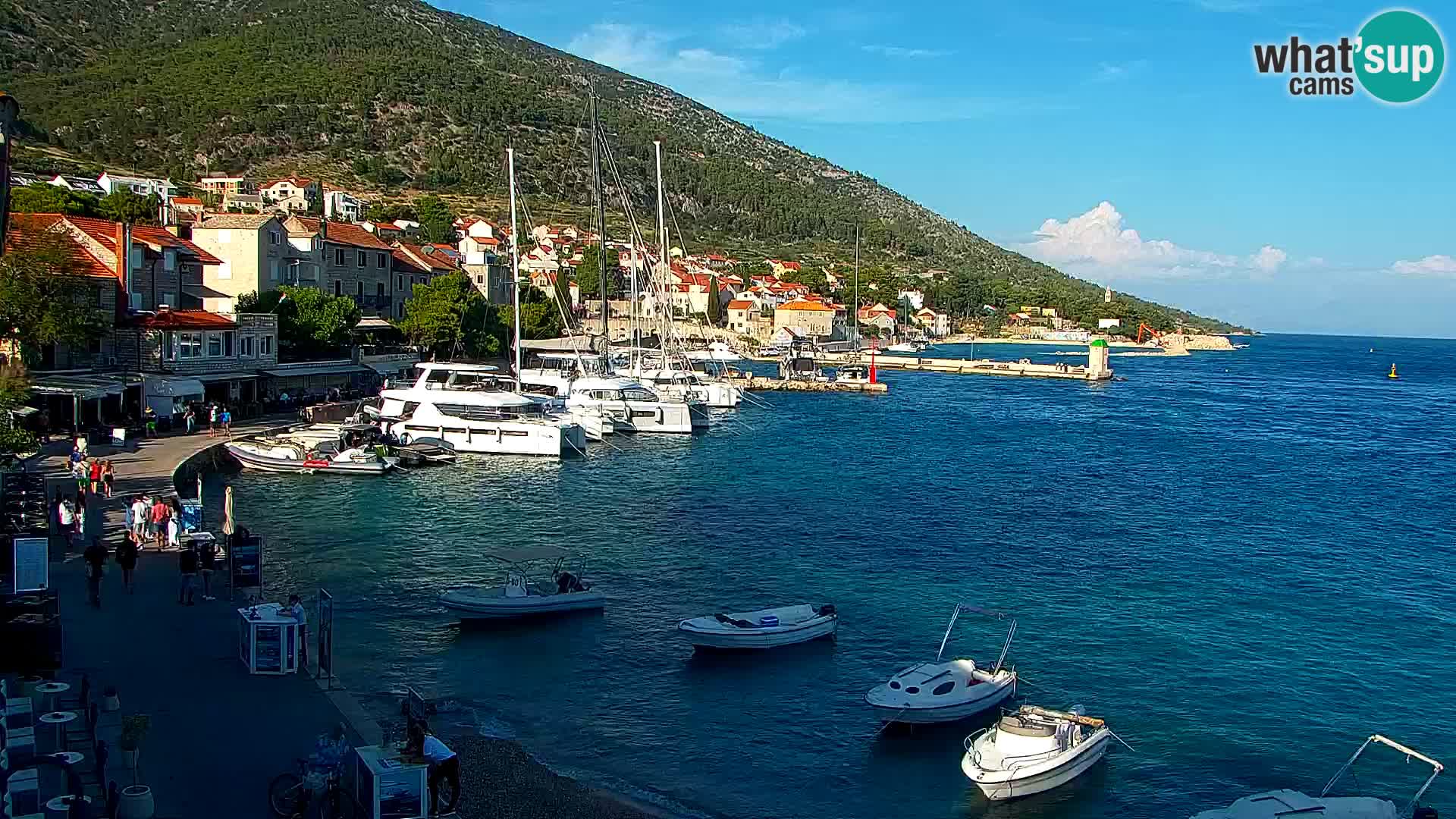 Webcam Bol Centre-Ville & Marina – Vue en direct depuis Bol, île de Brač