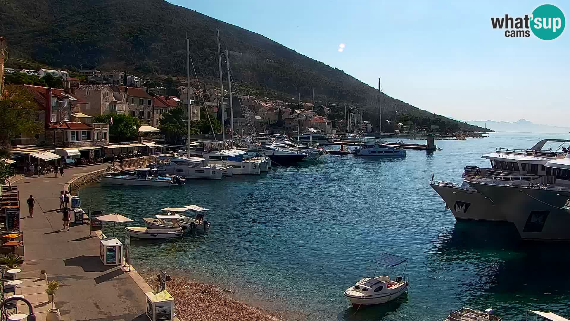 Webcam Bol centre-ville & marina – Vue en direct depuis Bol, île de Brač