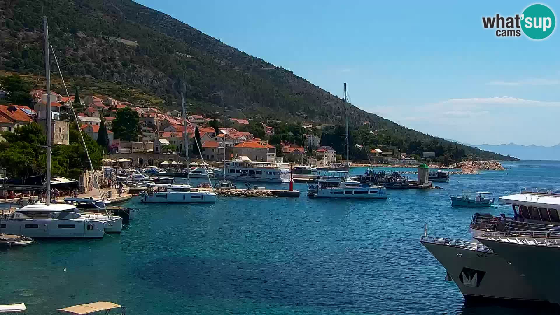 Webcam Bol Centre-Ville & Marina – Vue en direct depuis Bol, île de Brač