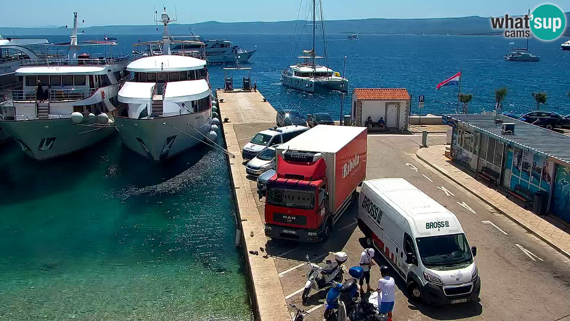 Webcam Bol centre-ville & marina – Vue en direct depuis Bol, île de Brač