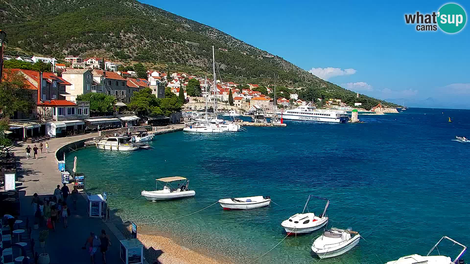Webcam Bol Hafen & Ortszentrum – Liveblick aus Bol auf der Insel Brač