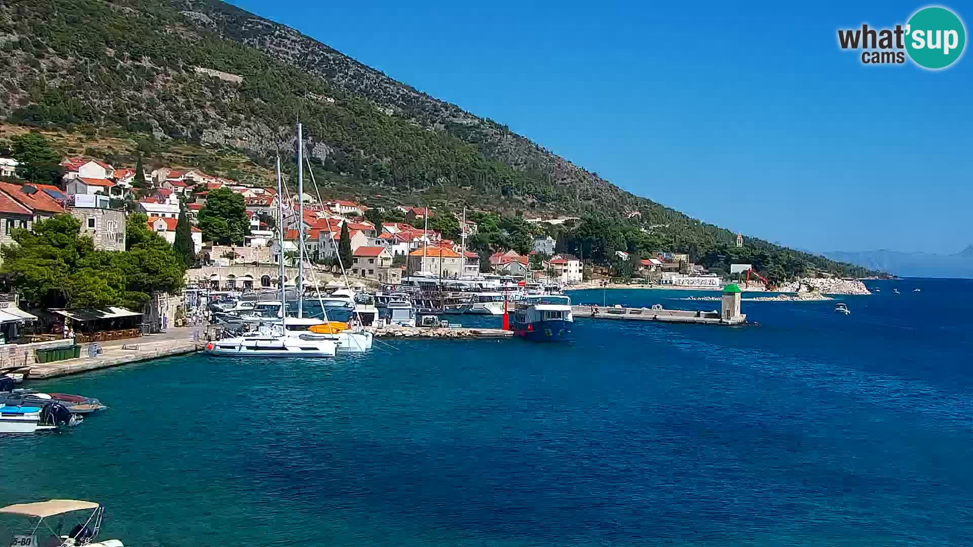 Webcam Bol centre-ville & marina – Vue en direct depuis Bol, île de Brač