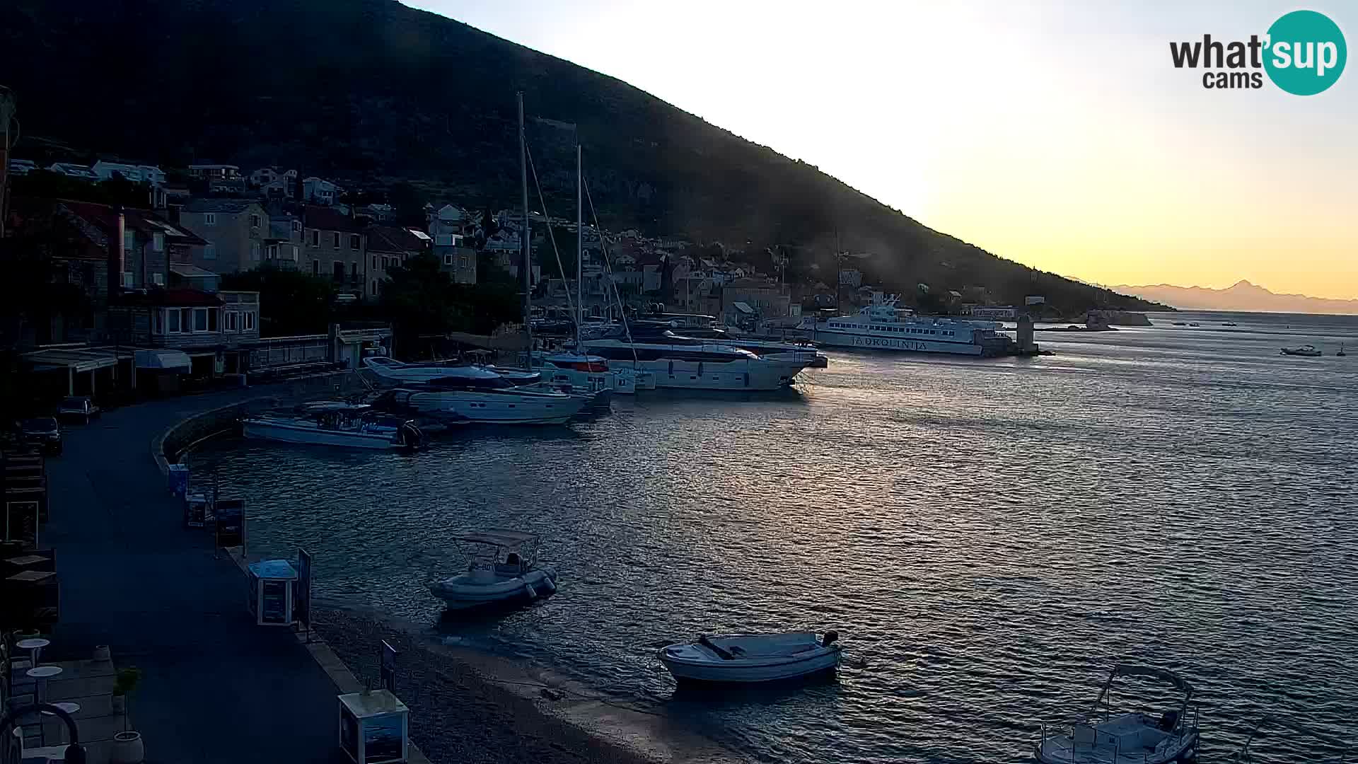 Webcam Bol centre-ville & marina – Vue en direct depuis Bol, île de Brač