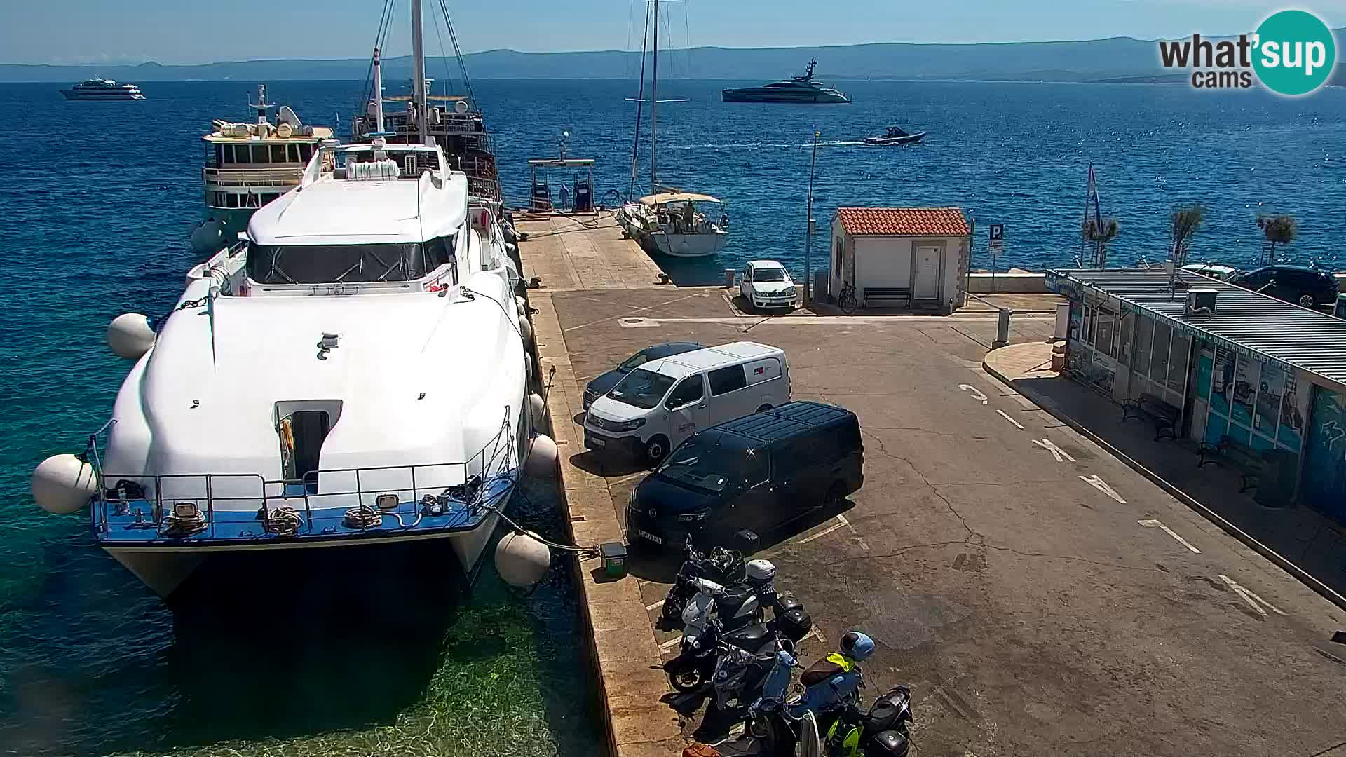 Webcam Bol centre-ville & marina – Vue en direct depuis Bol, île de Brač