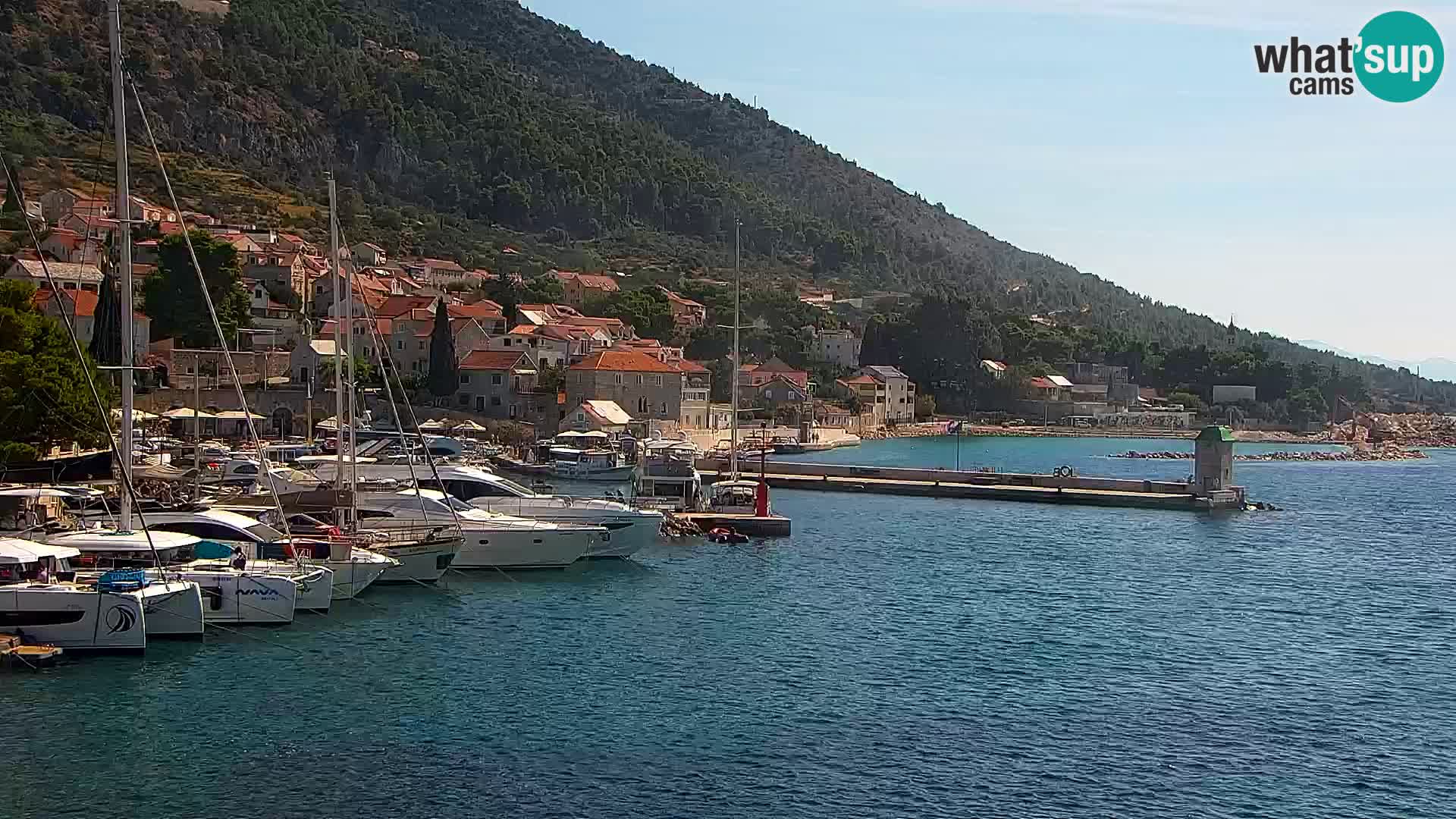 Webcam Bol Centre-Ville & Marina – Vue en direct depuis Bol, île de Brač