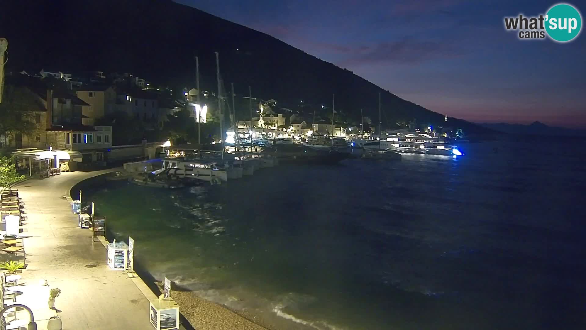 Webcam Bol Centre-Ville & Marina – Vue en direct depuis Bol, île de Brač