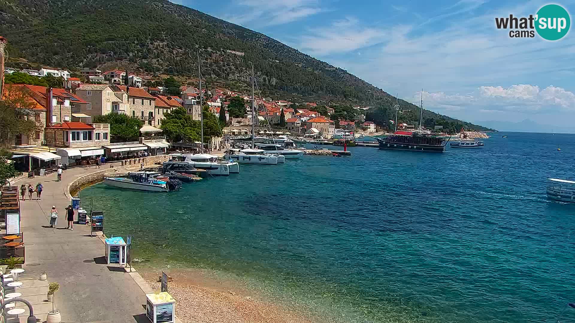 Webcam Bol centre-ville & marina – Vue en direct depuis Bol, île de Brač