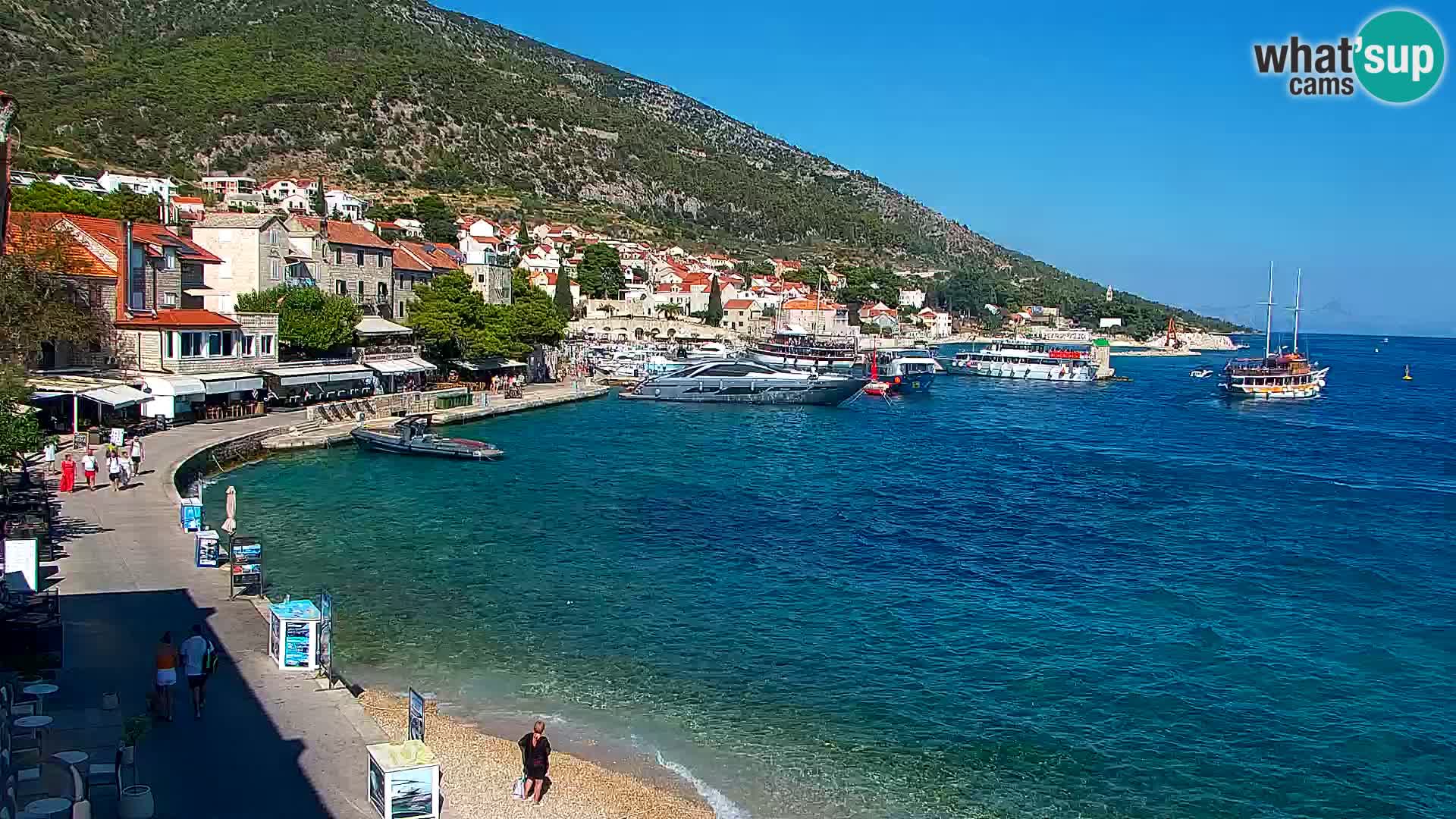 Webcam Bol Centre-Ville & Marina – Vue en direct depuis Bol, île de Brač