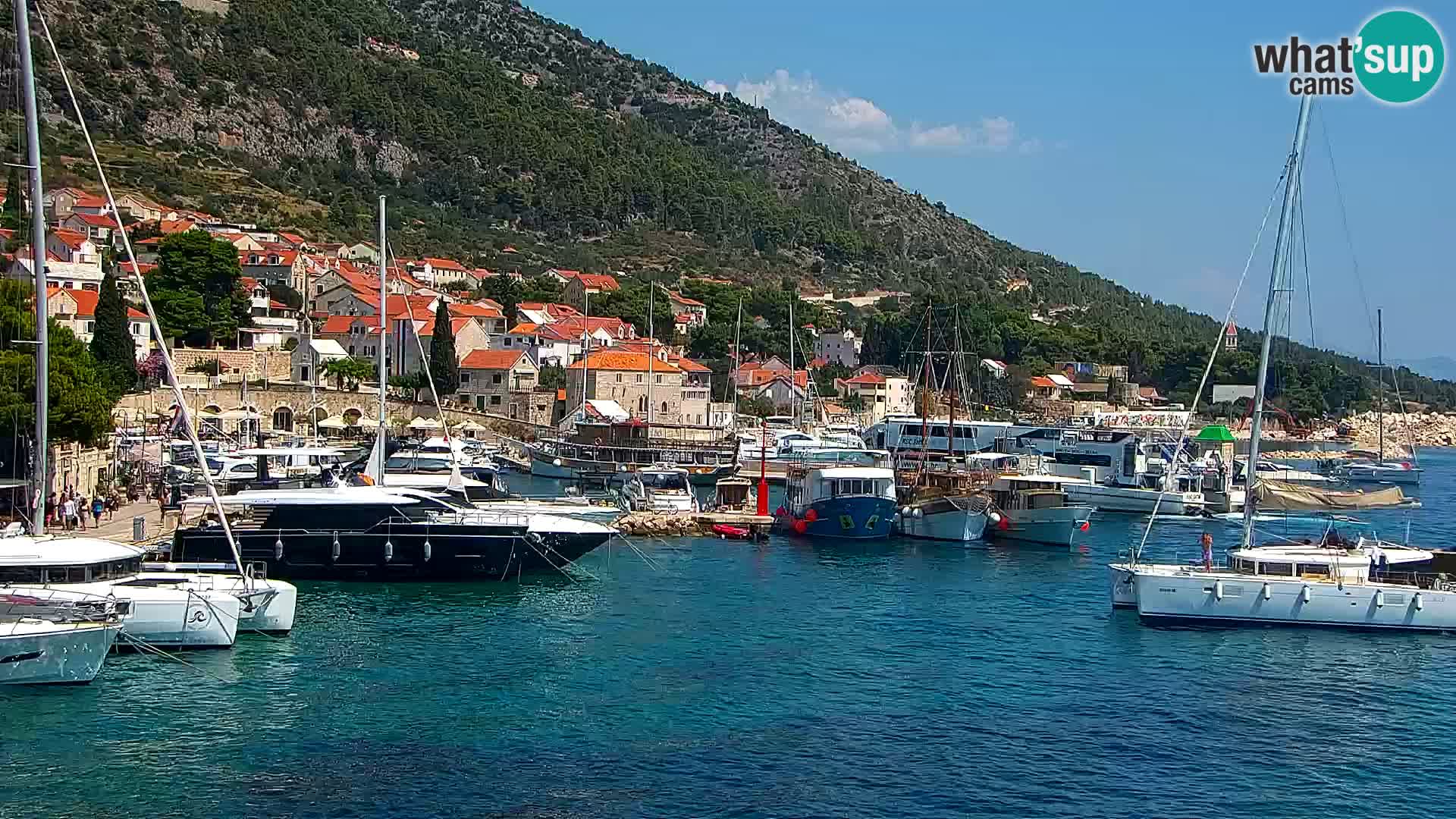 Webcam Bol Hafen & Ortszentrum – Liveblick aus Bol auf der Insel Brač